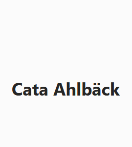 Cata Ahlbäck - INFO